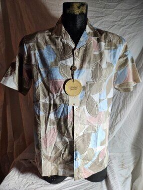 Common People Clothing Men's Classic Mod Print Camp Shirt NEW Sz M Medium